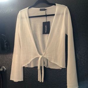 COPY - White bell sleeved wrap